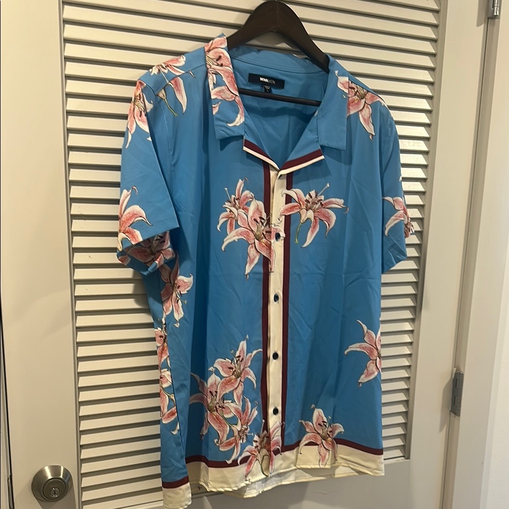 Blue Floral Men's Shirt